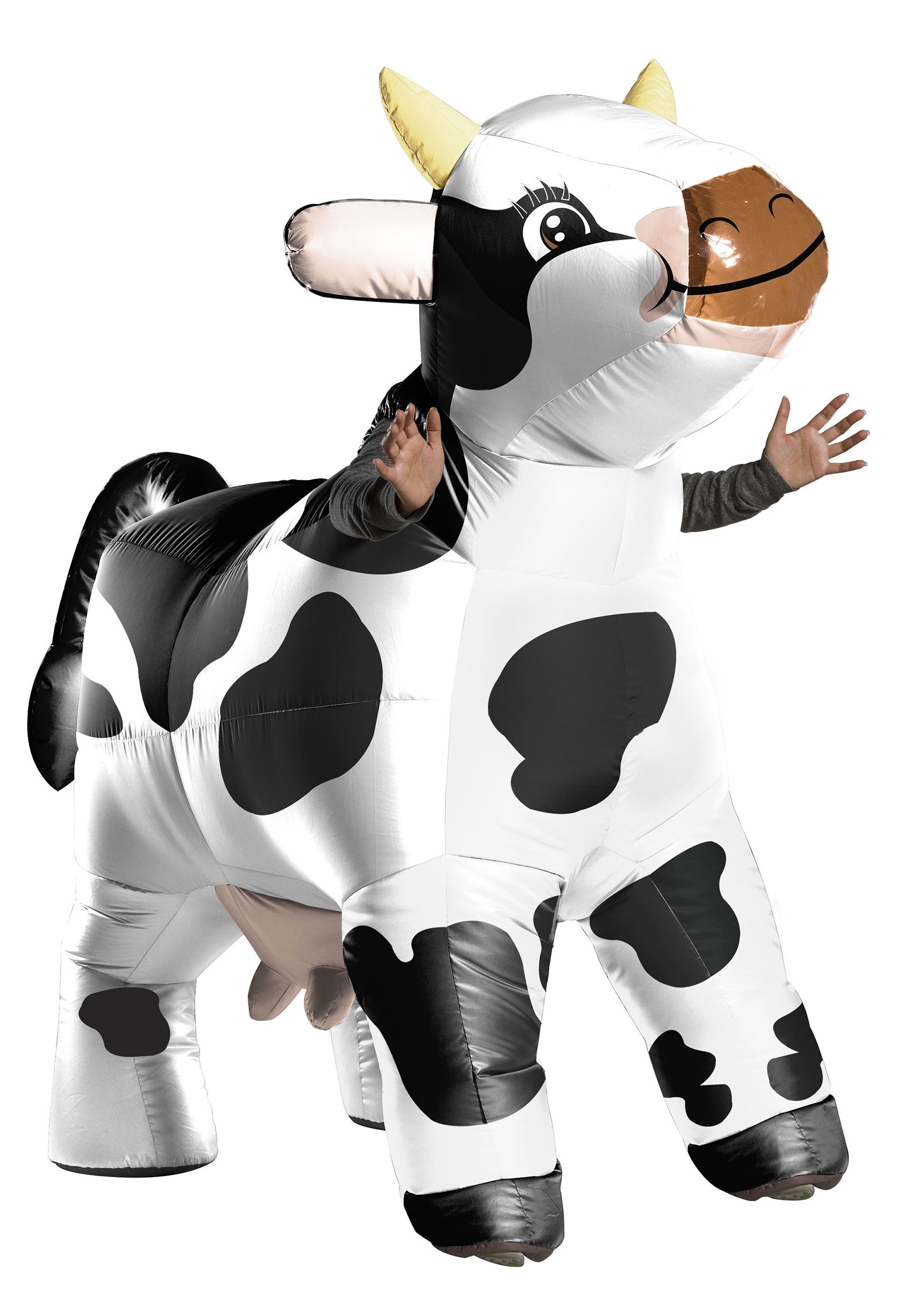 Photos - Fancy Dress Rubies Costume Co. Inc Inflatable Cow Adult Costume Black/White RU8209 