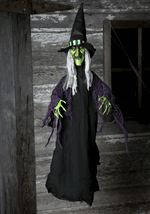 Animated Hanging Witch Prop Decoration2