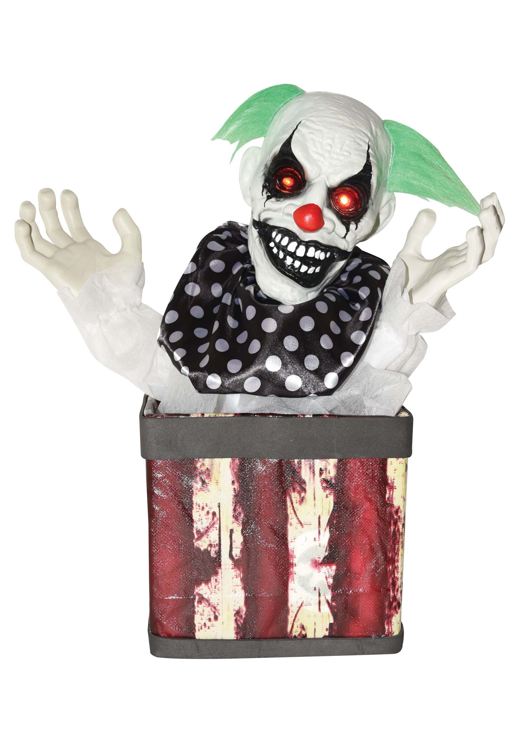 Animated Clown in Box Decoration | Scary Clown Decor