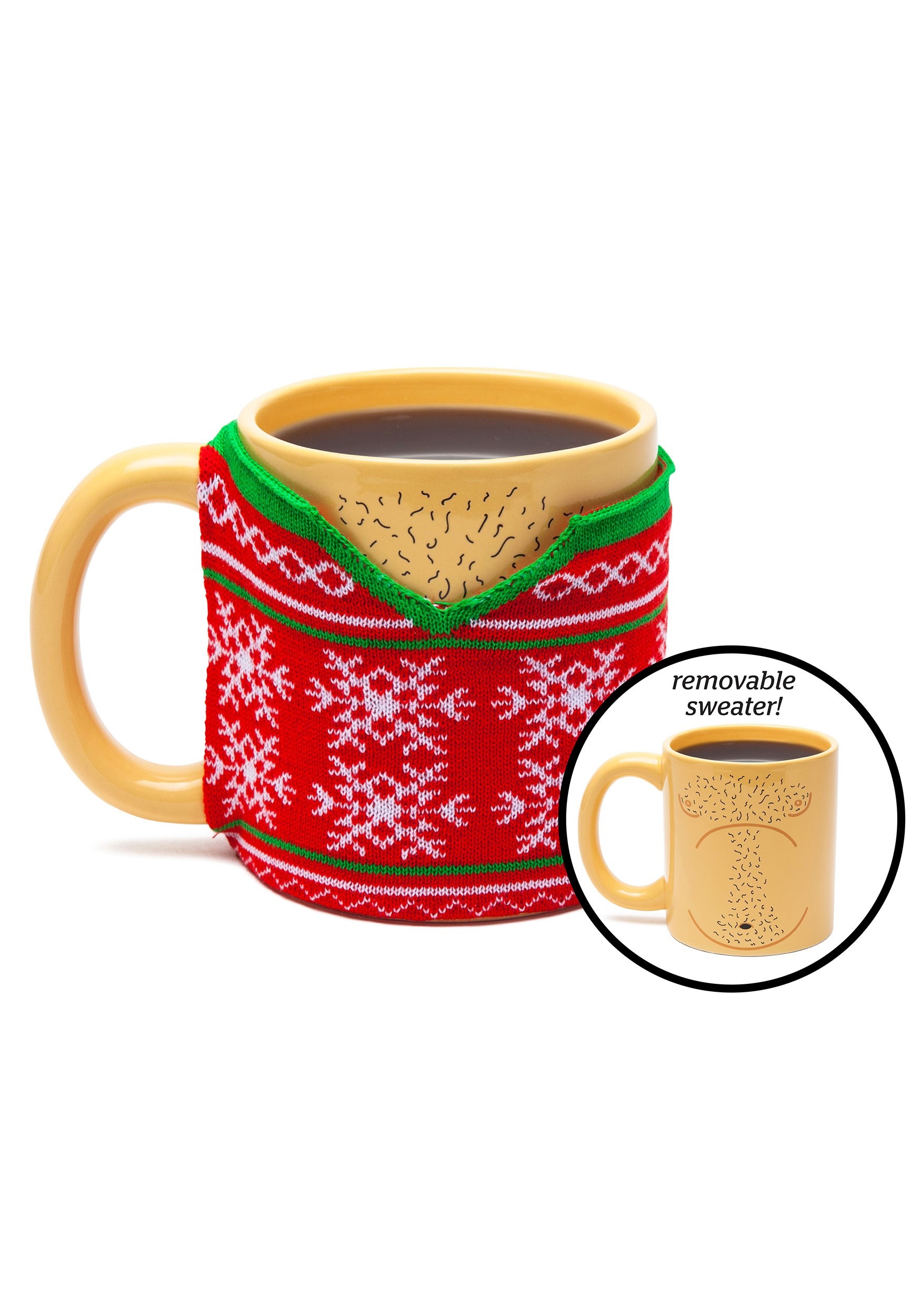 Ugly Sweater w// removable Sweater Mug Adult