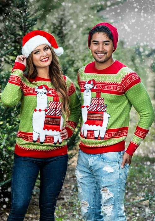 Adult Christmas Llama Ugly Sweater