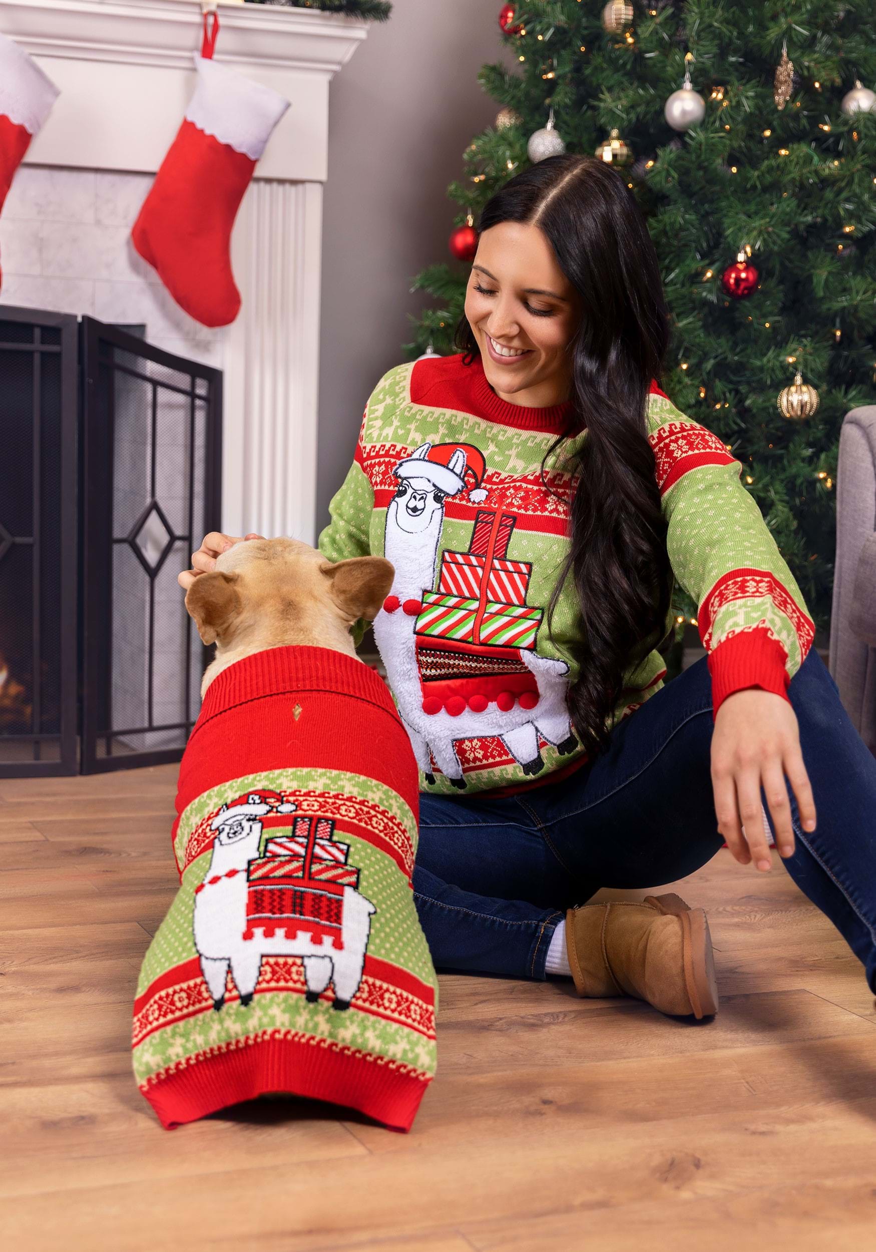 sortie Intens Det Christmas Llama Adult Ugly Sweater