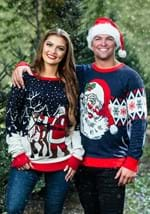 Adult Santa & Reindeer Ugly Christmas Sweater Alt 2