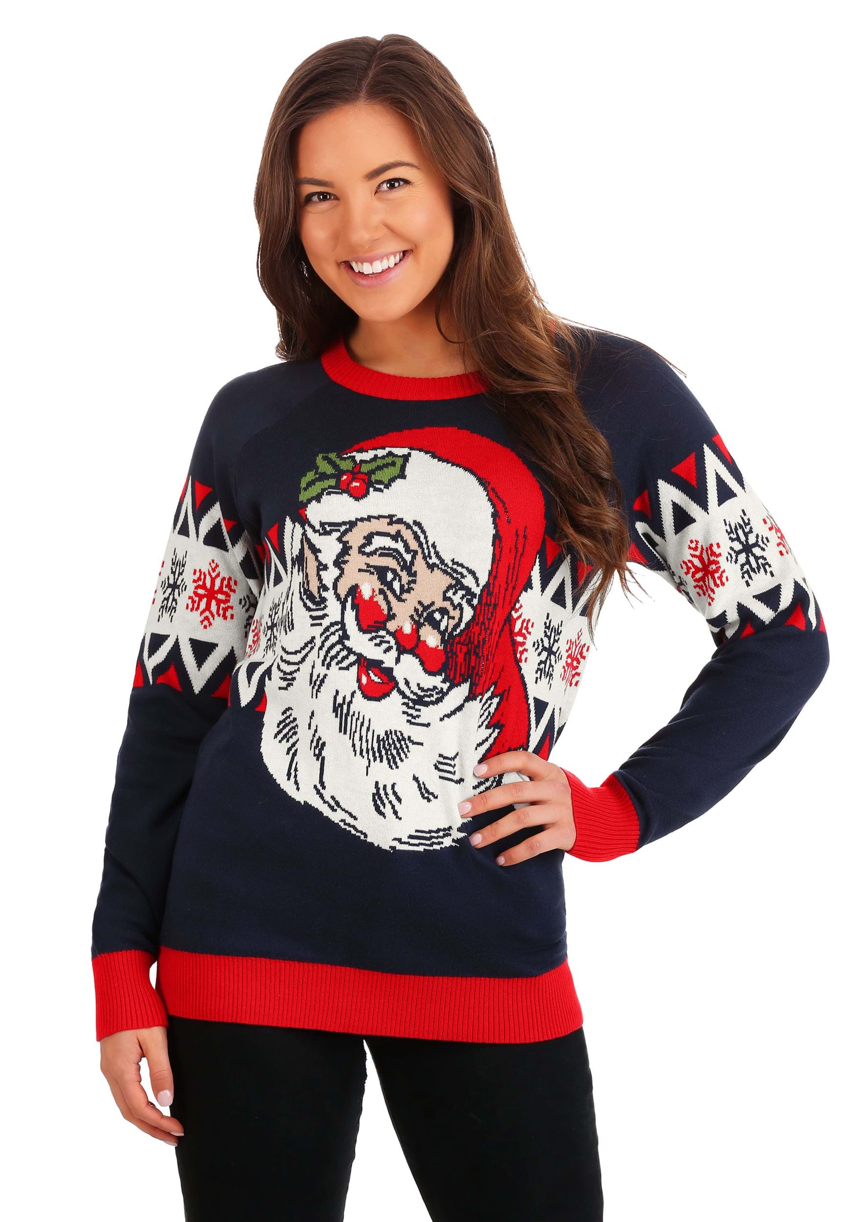 Vintage Santa Adult Ugly Christmas Sweater