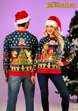 Tstars Spongebob & Plankton Nice and Naughty Funny Holiday Ugly Christmas Sweatshirt
