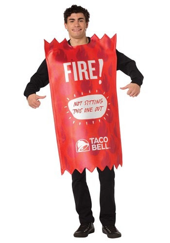 Taco Bell Adults Fire Taco Bell Sauce Packet Costume