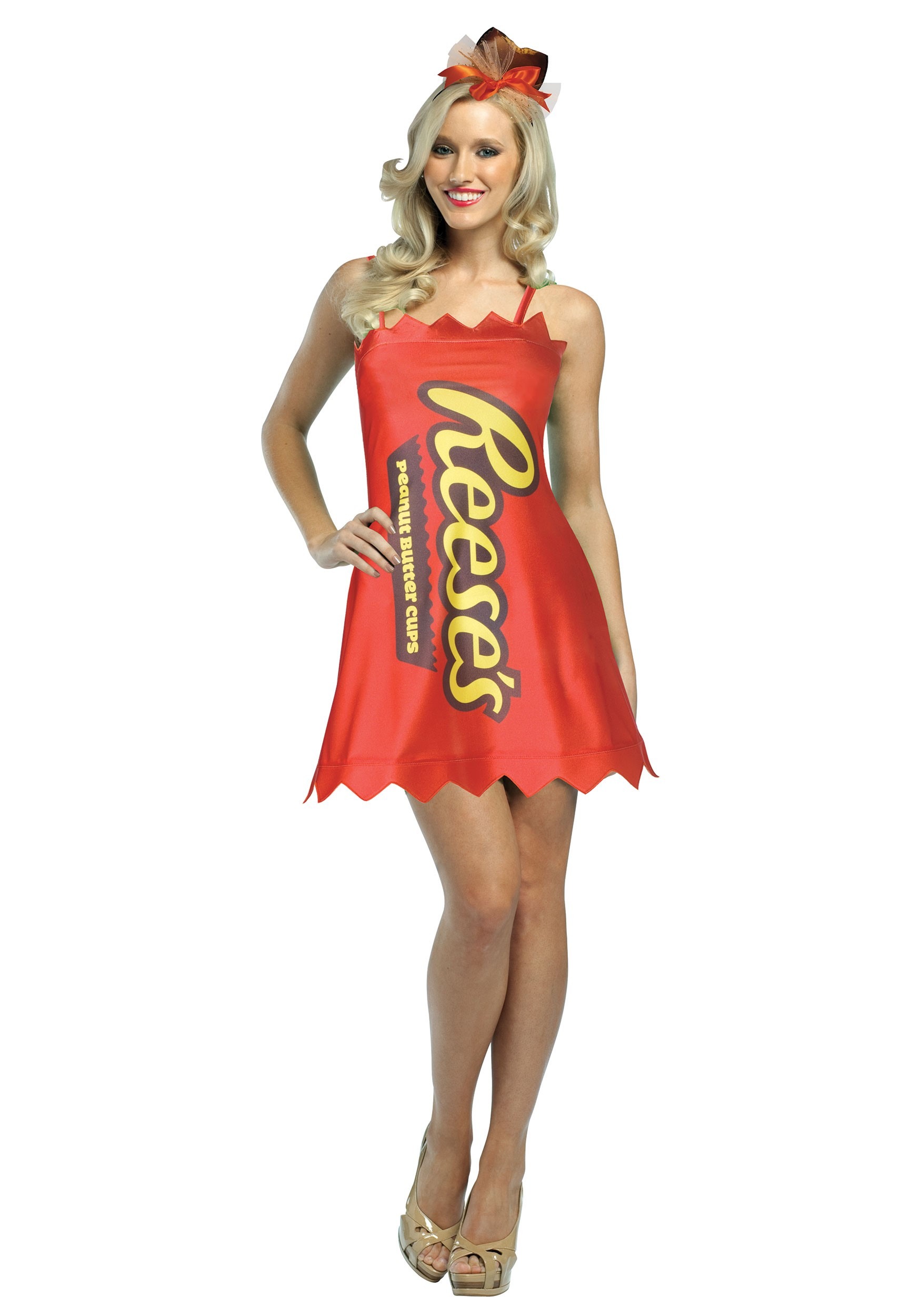 Photos - Fancy Dress Morris Costumes Reese's Women's Reese's Cup Costume Yellow/Orange MO35 