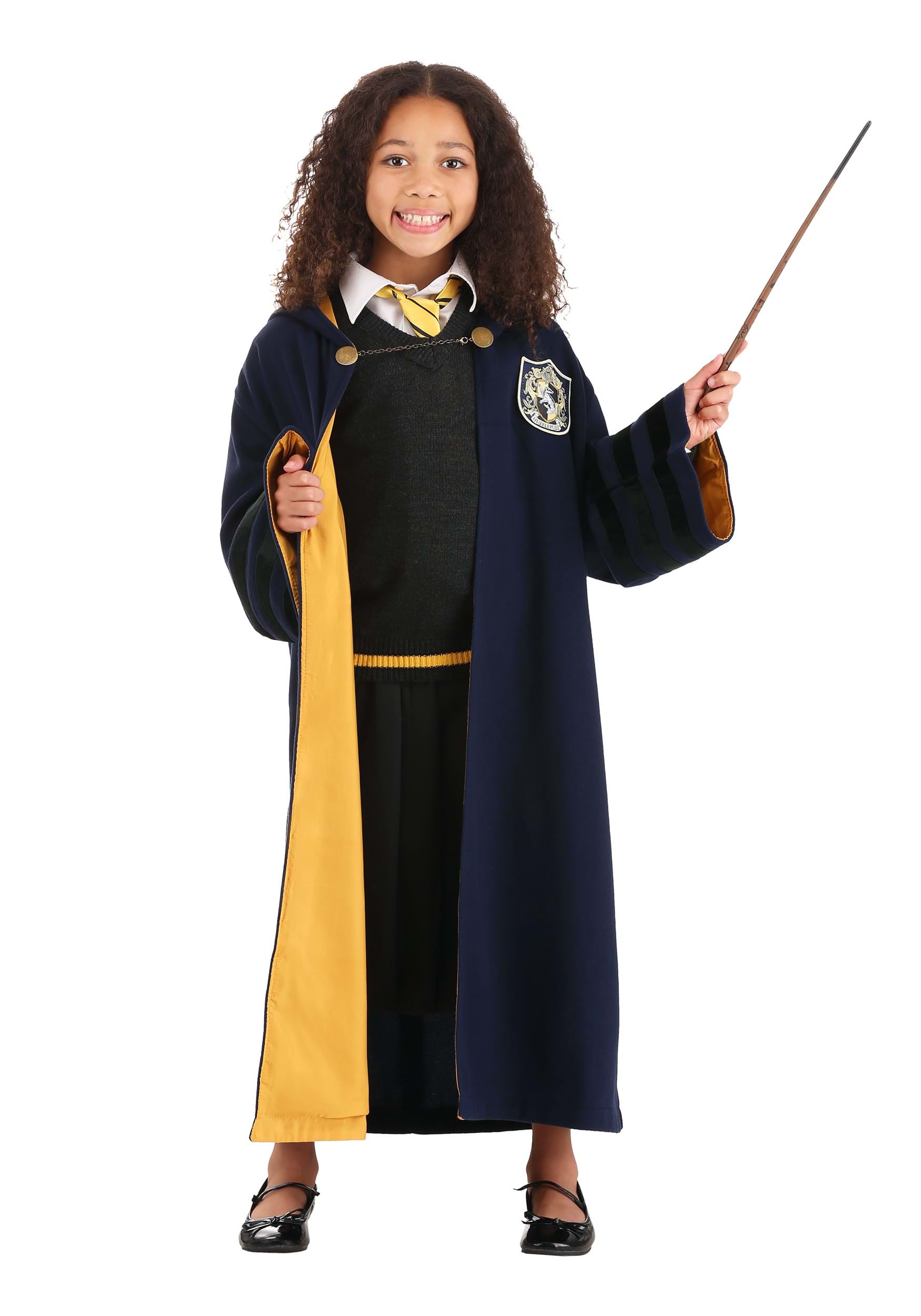 Vintage Hogwarts Hufflepuff Costume Robe for Kids