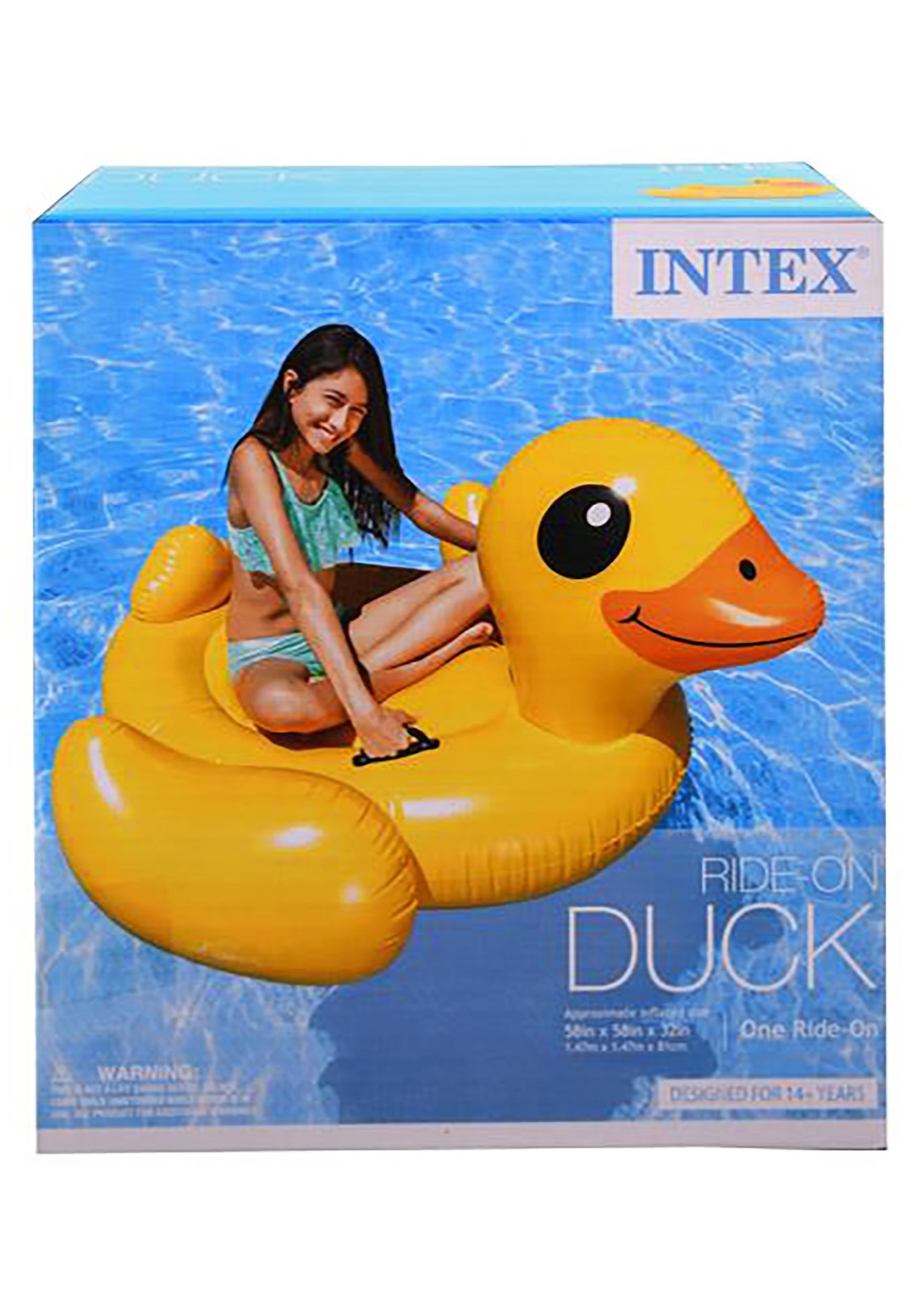 Intex Yellow Duck Inflatable Ride-On Pool Toy