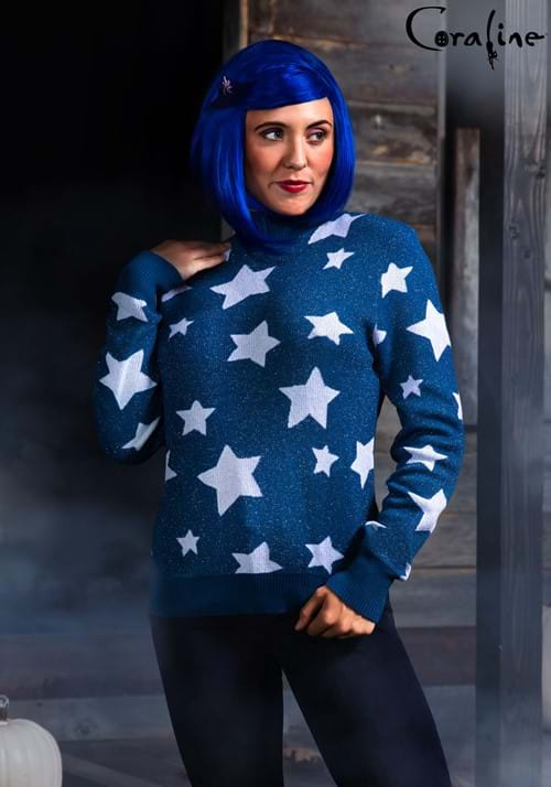 Adult Coraline Blue Star Sweater Costume-update