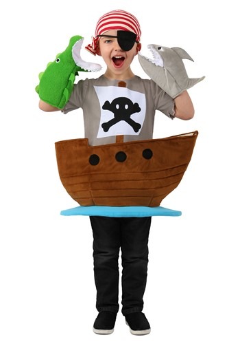 Kids Candy Catcher Pirate Ship Costume