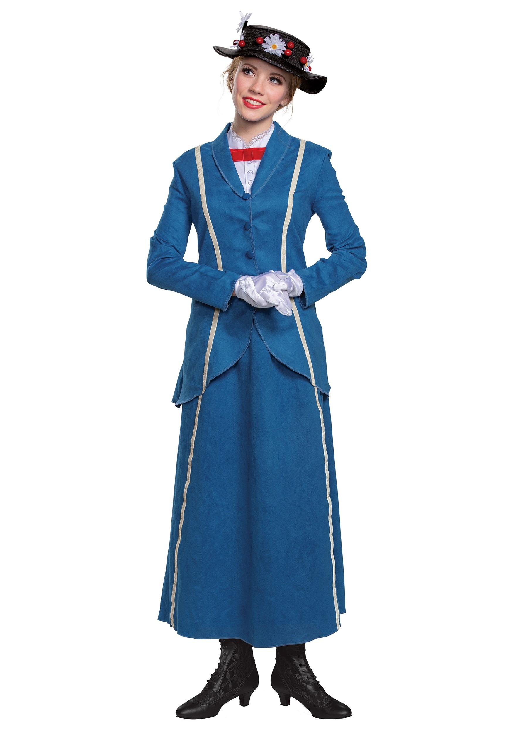 Details about   Mary Poppins Cosplay Costume Dress+Shirt+Hat Custom Made @ 