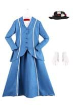 Women's Mary Poppins Blue Coat Costume flat