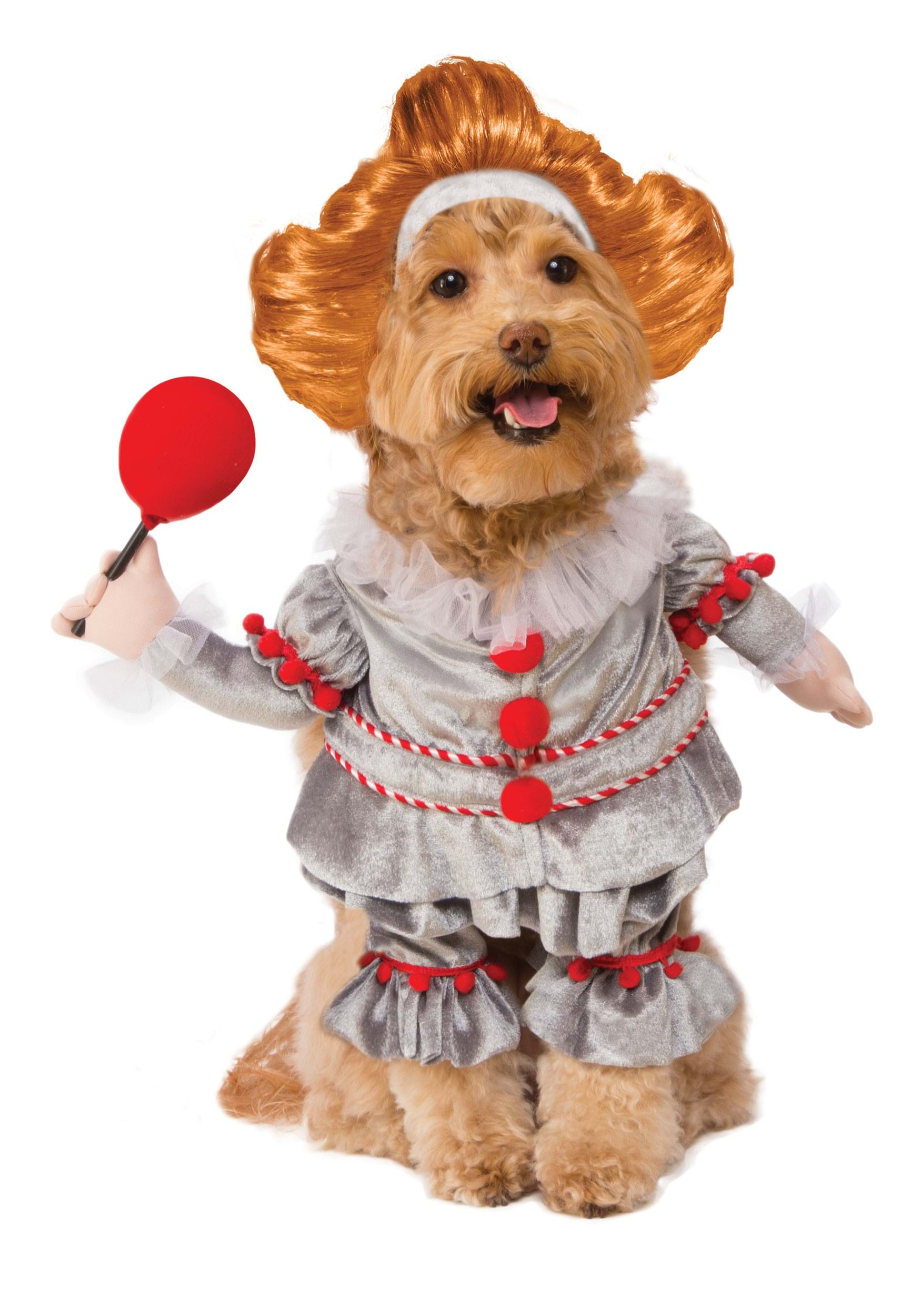 Photos - Fancy Dress Rubies Costume Co. Inc IT Pennywise Pet Dog Costume Gray/Red RU580716 
