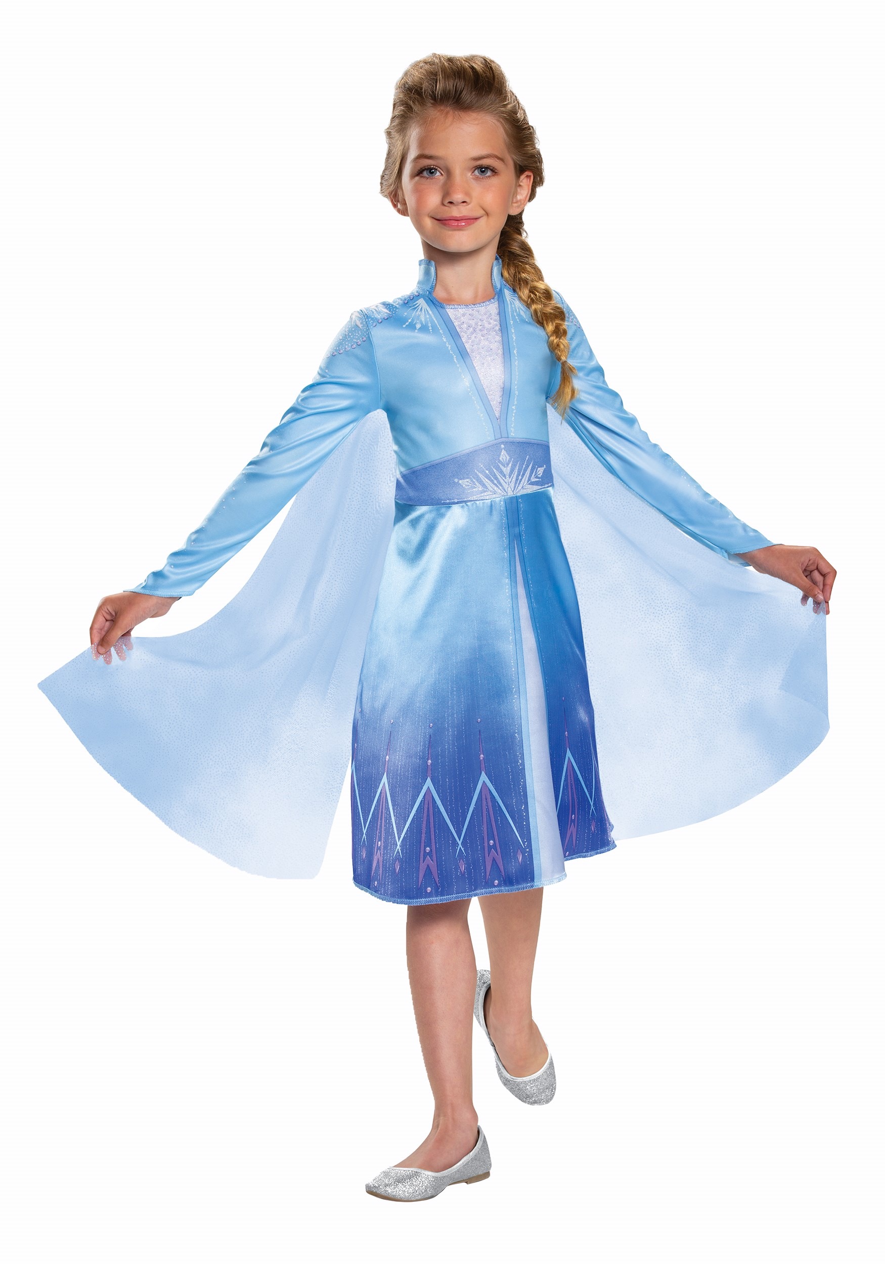 thumbnail image 2 of Girls Ice Queen Complete Costume Outfit - Elsa Style Fancy Dress (Blue) 2 of 4