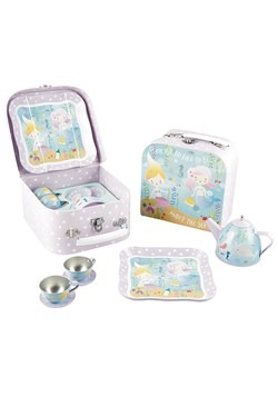 Mermaid 7pc Tin Tea Set in Case
