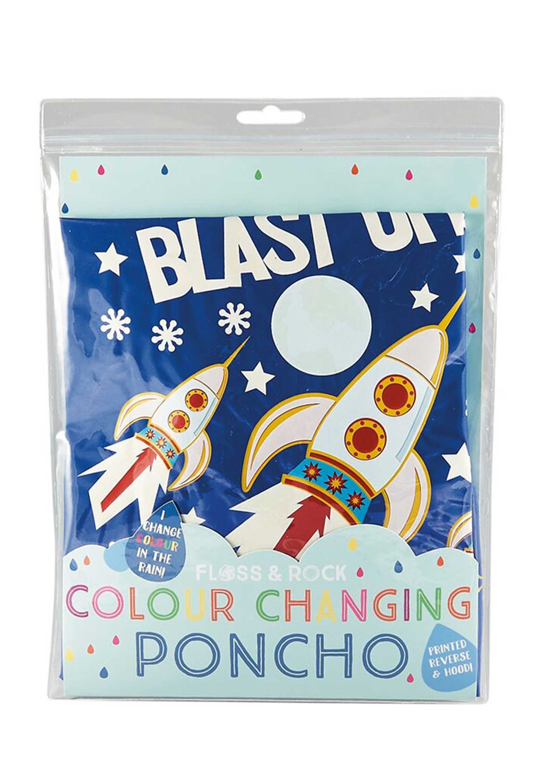 Space / Rocket Poncho Color Changing