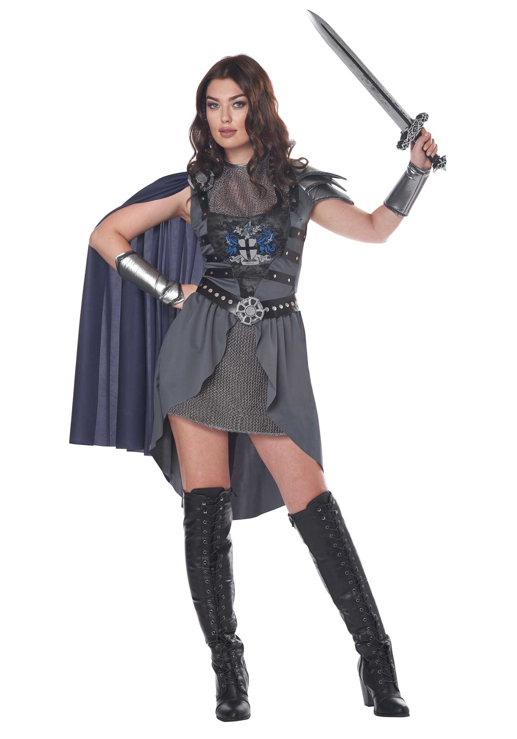 Photos - Fancy Dress California Costume Collection Lady Knight Costume for Women Blue/Gray 
