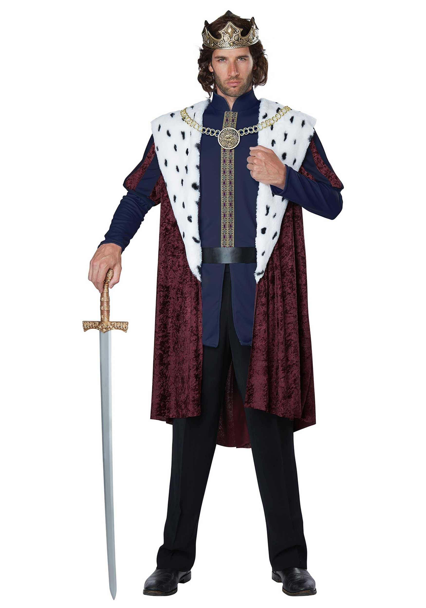 Photos - Fancy Dress California Costume Collection Royal King Men's Costume Red/Blue/Wh 