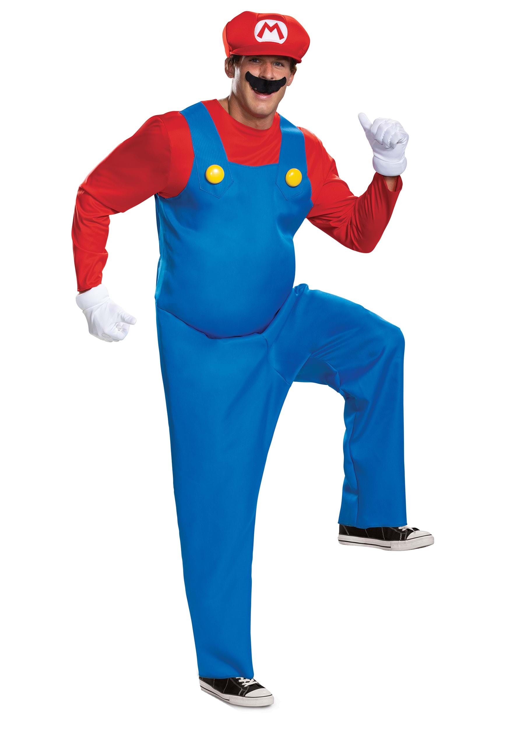 Mens Nintendo Super Mario Brothers Mario Deluxe Costume