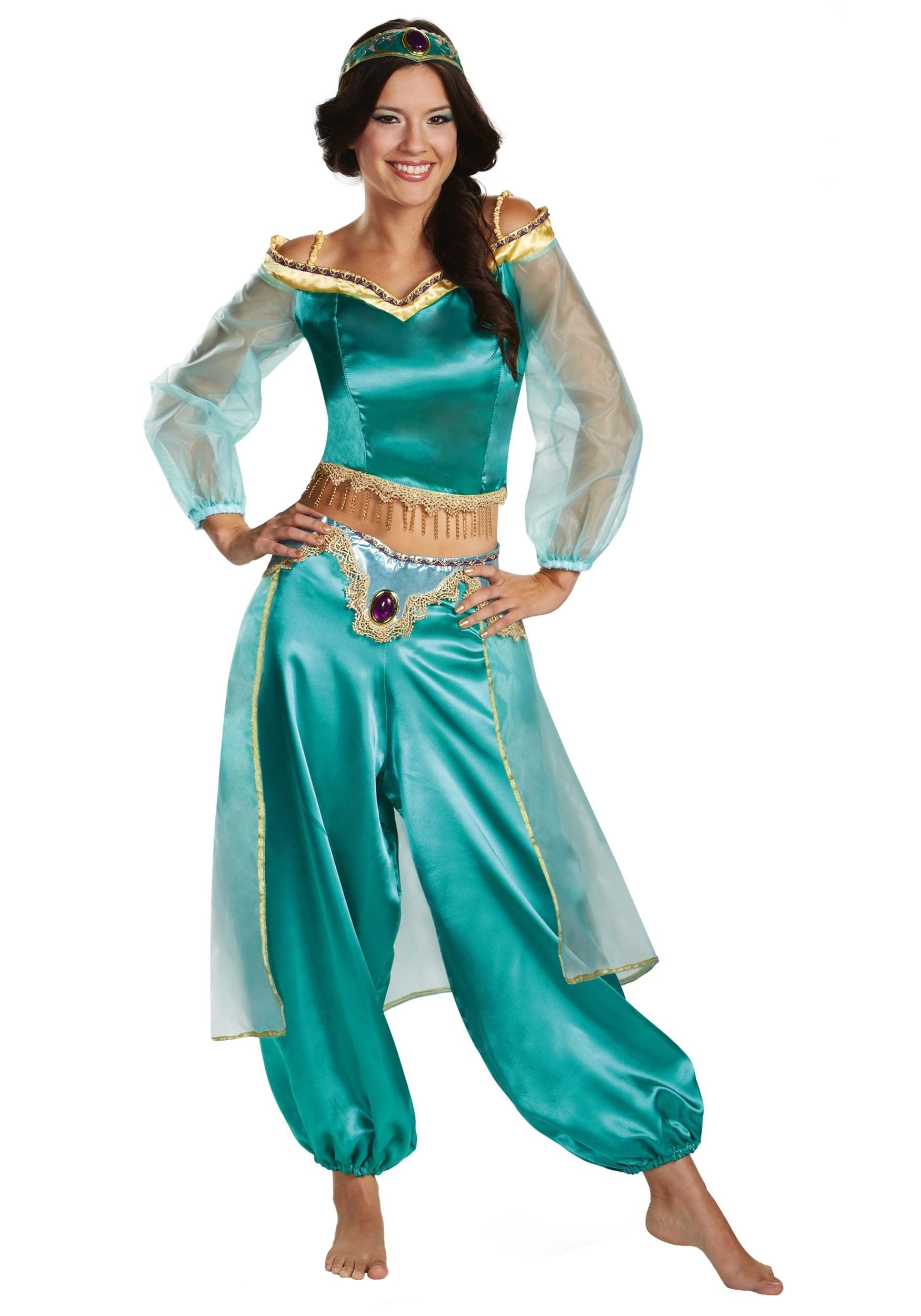 Photos - Fancy Dress Aladdin Disguise Women's  Animated Jasmine Prestige Costume | Disney Blue D 