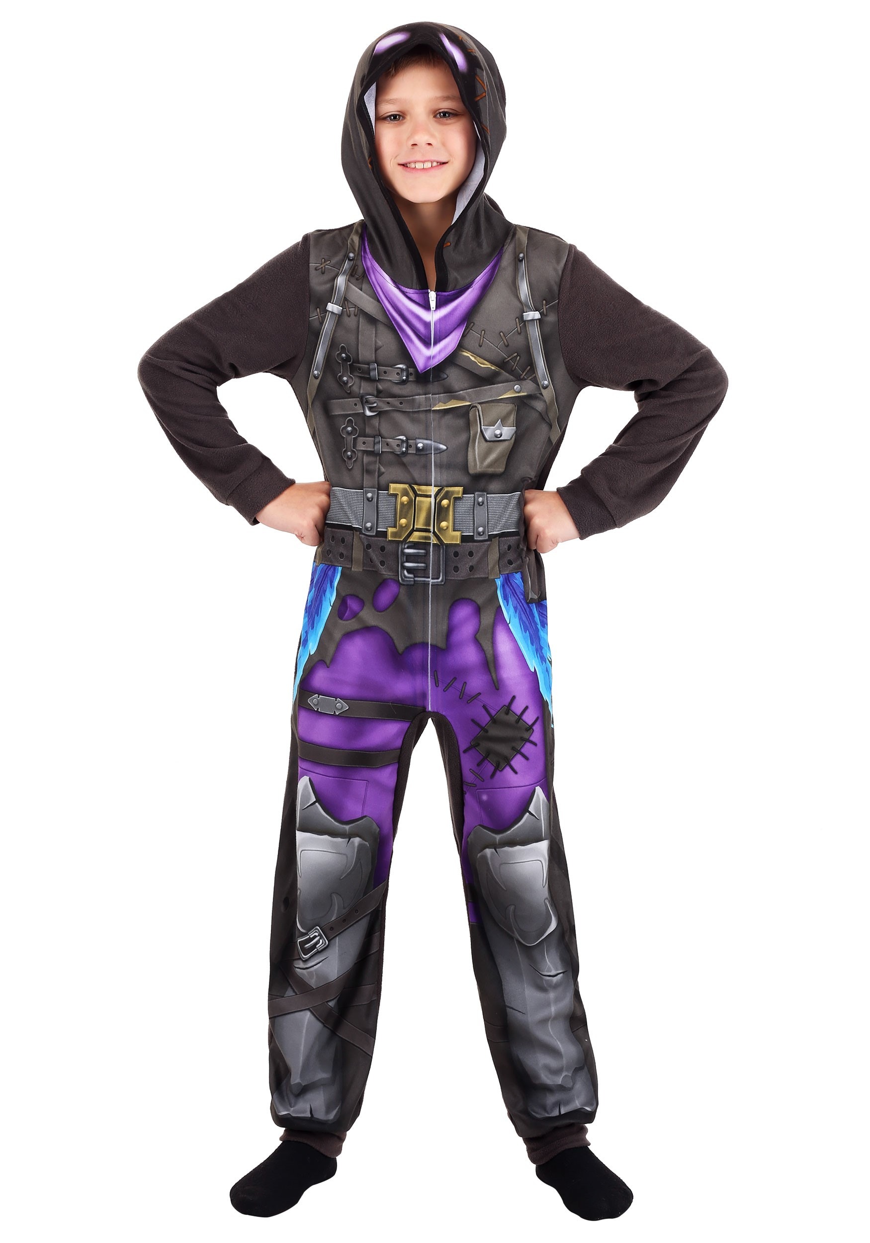 Details about   Fortnite Size LARGE Mens Union Suit Raven One Piece Pajama Cosplay Costume Adult 