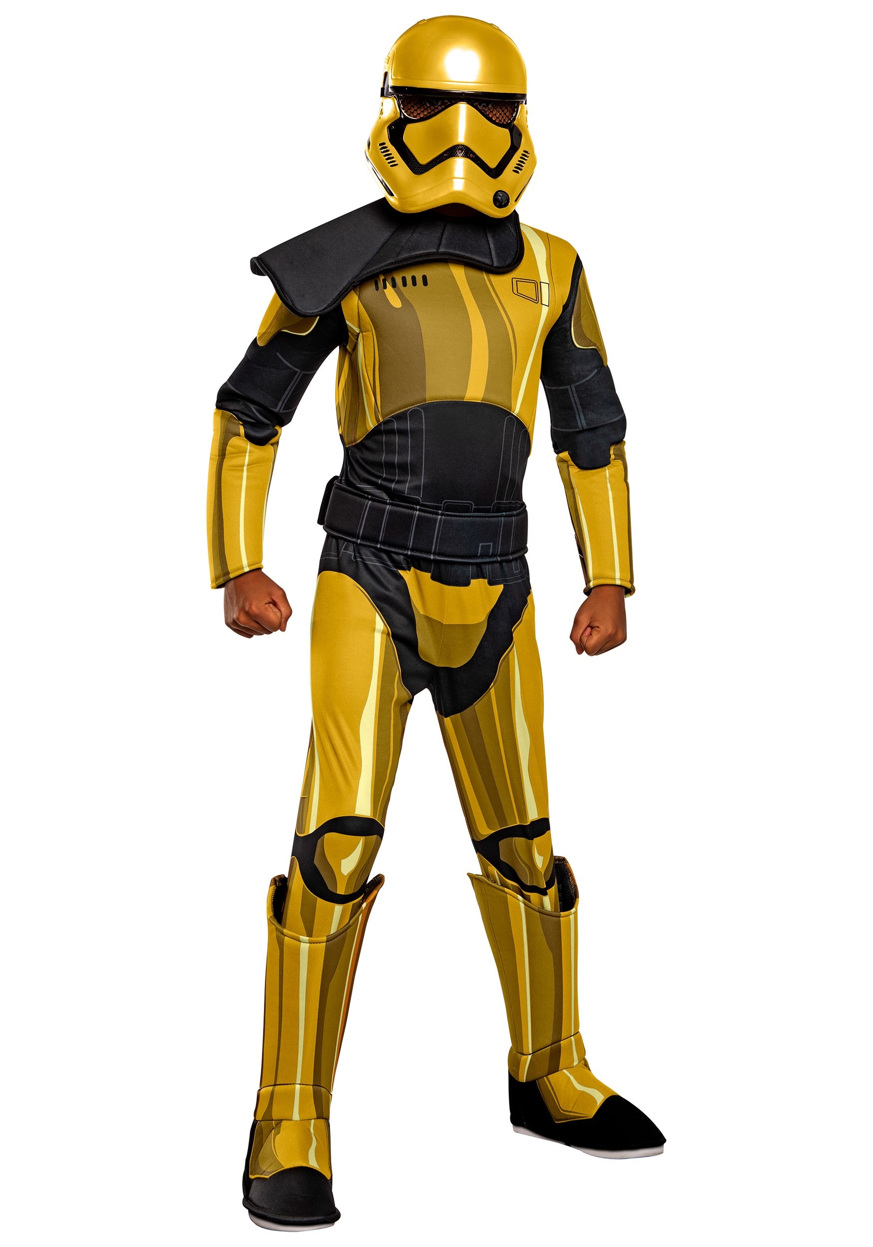 Star Wars Golden Stormtrooper Commander Pyre Deluxe Costume for Kids