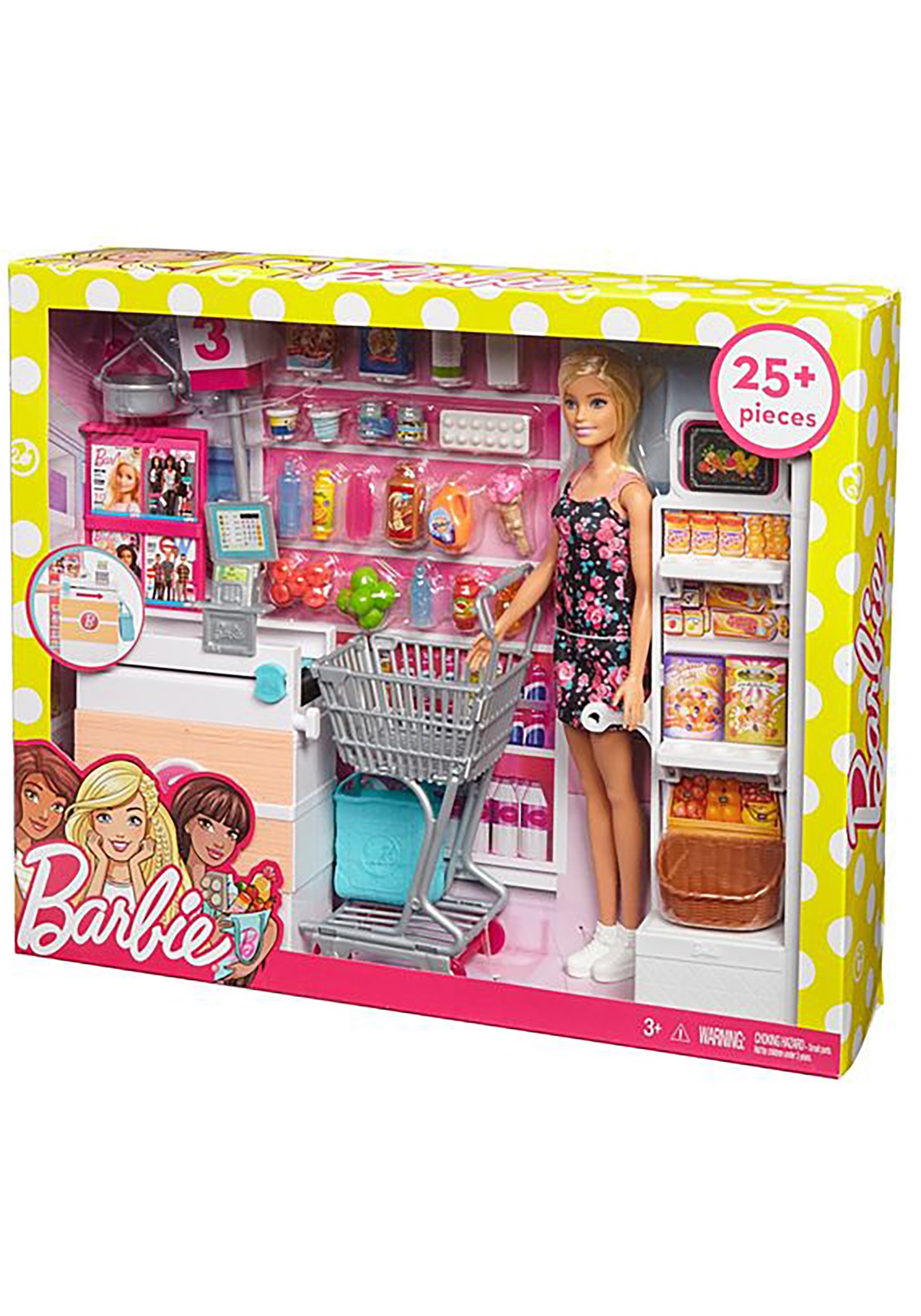 barbie doll playing set