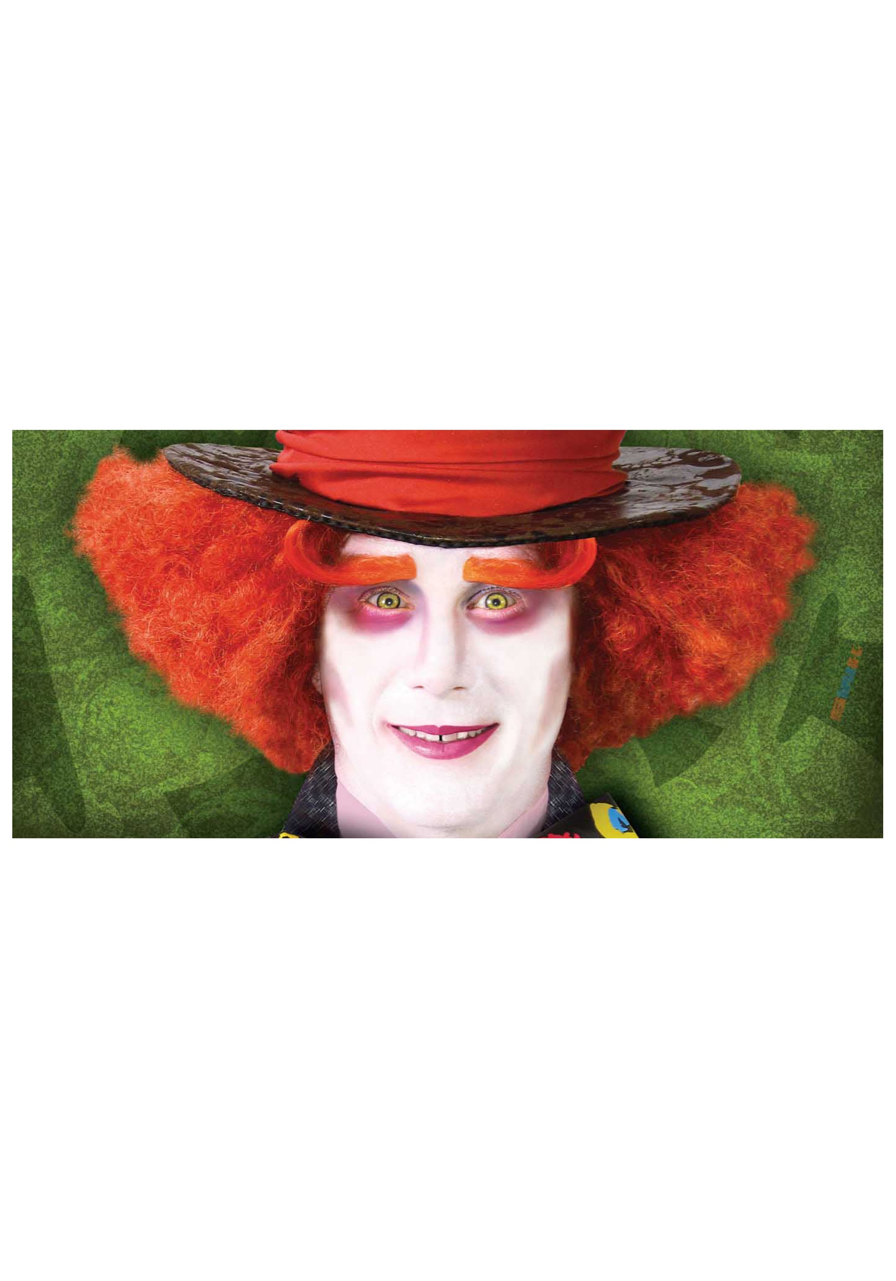 Adult Orange Mad Hatter Eyebrows | Alice in Wonderland Accessories
