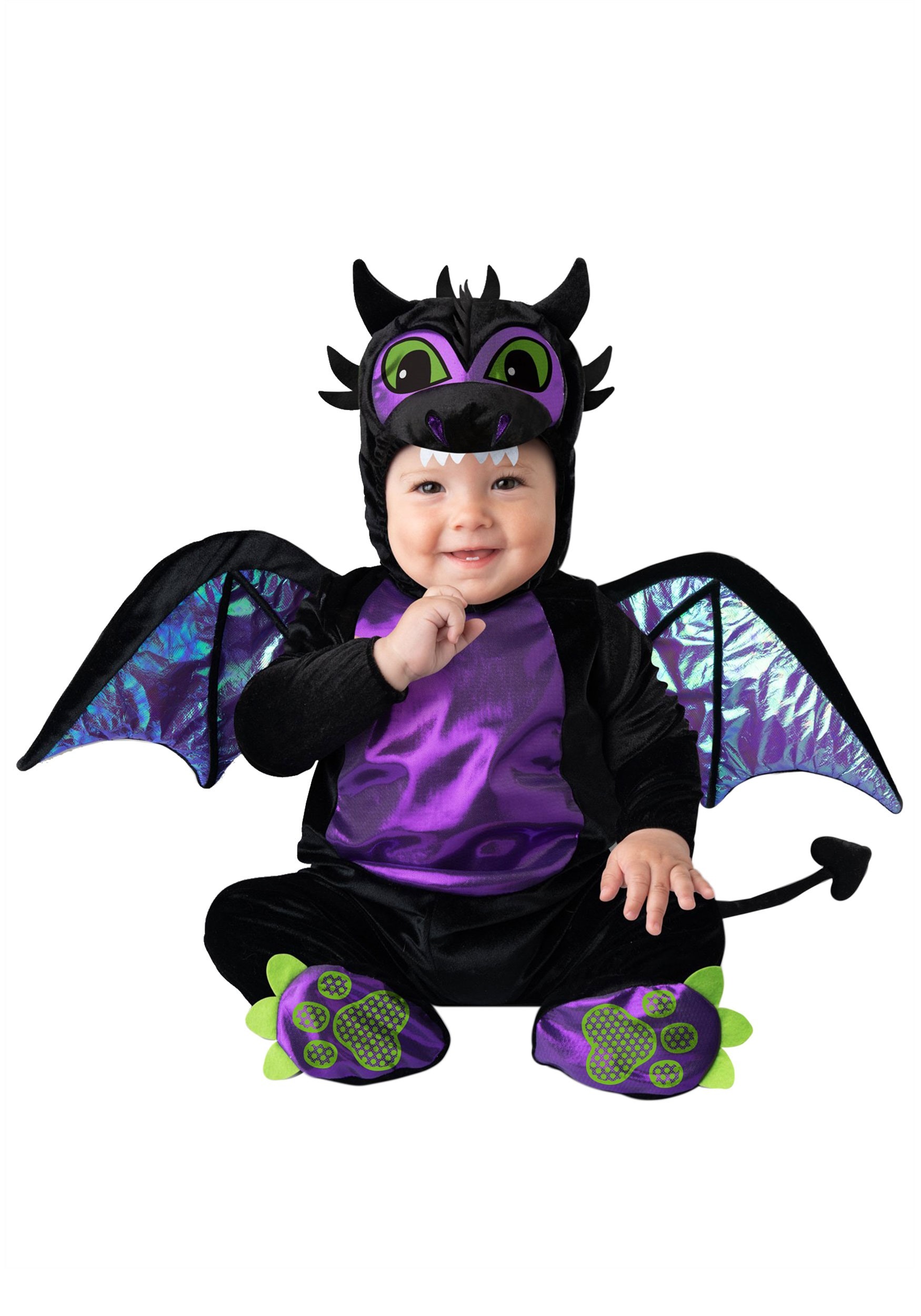 Photos - Fancy Dress Dragon Fun World  Infant Costume Black/Green/Purple FU16090 