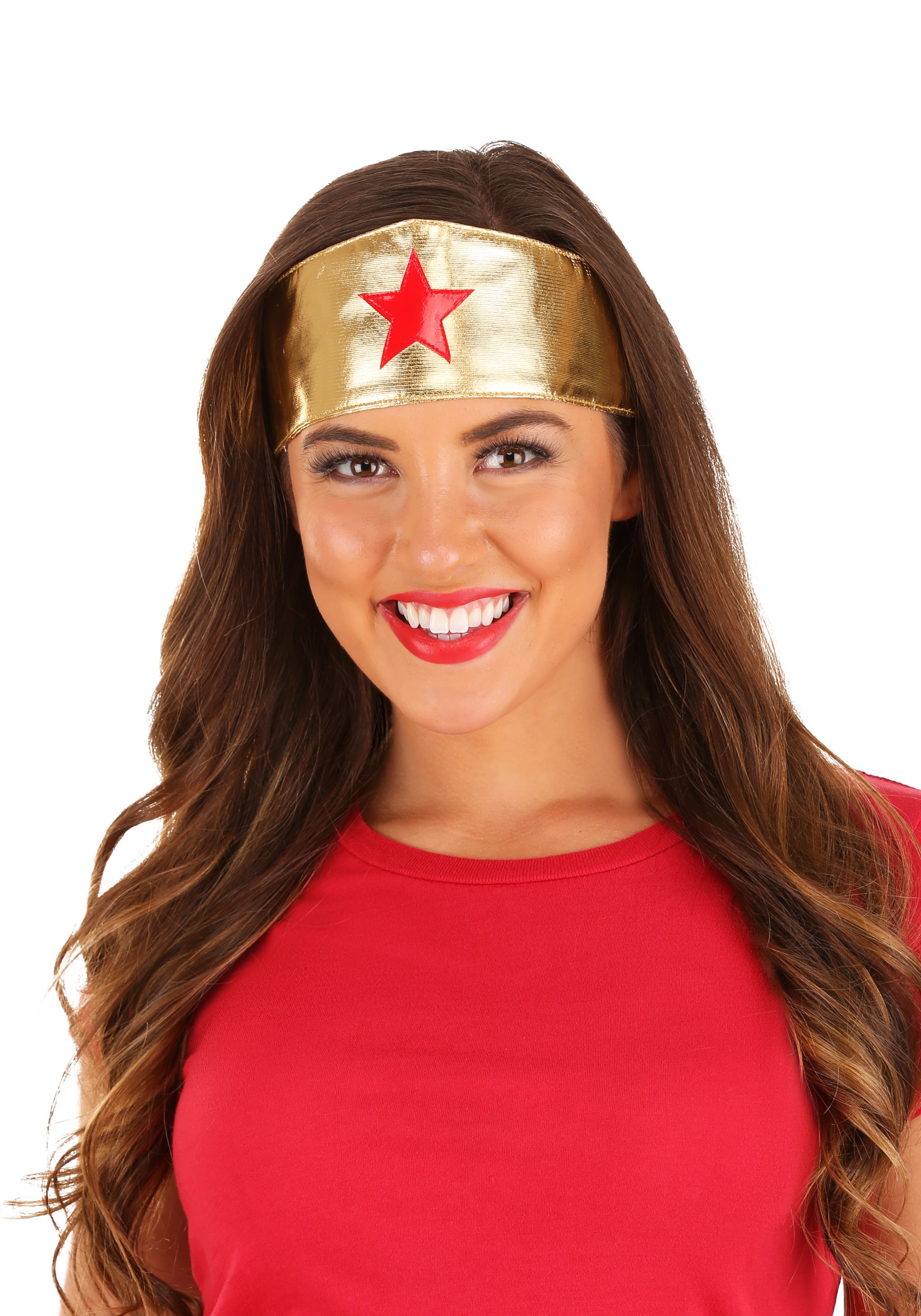 Womens Wonder Superhero Gold Headband Accessory
