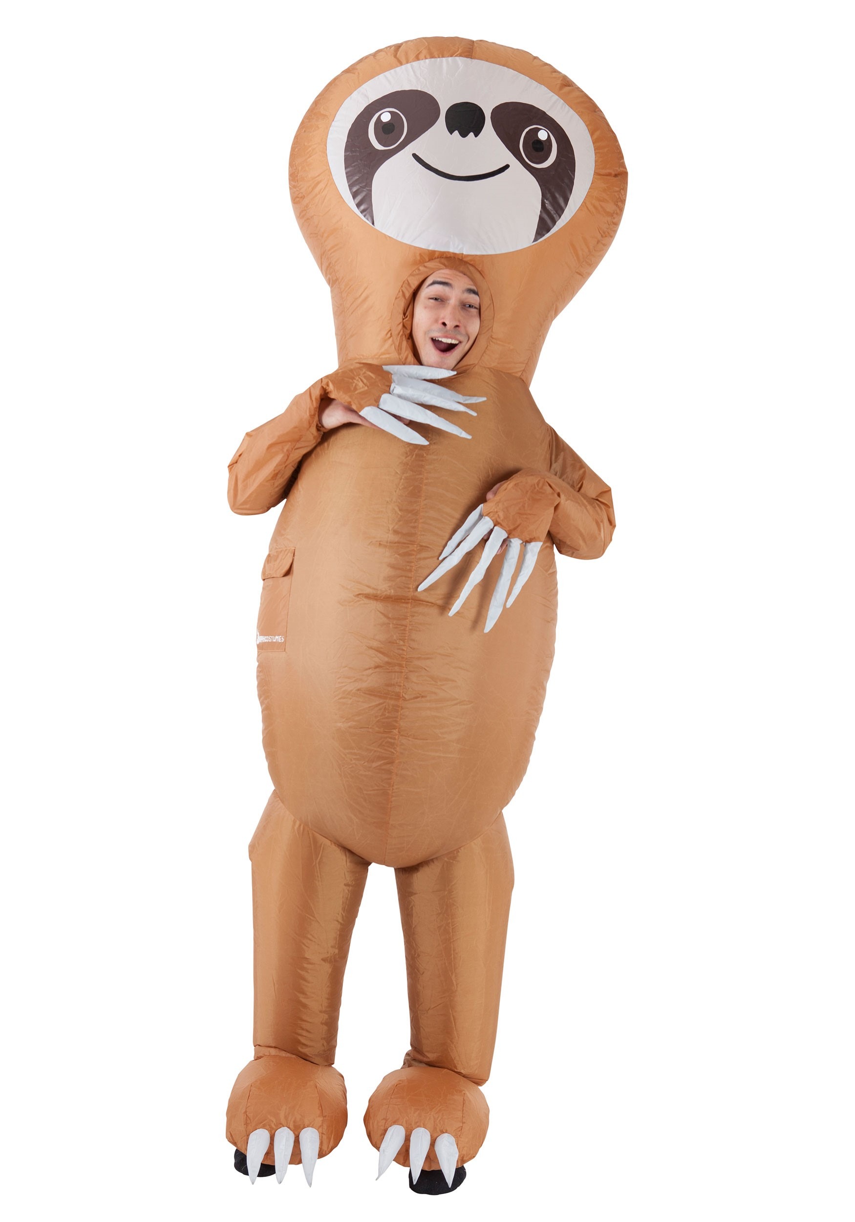 Photos - Fancy Dress Morphsuits Inflatable Sloth Adult Costume Black/Brown/White MPMCGI