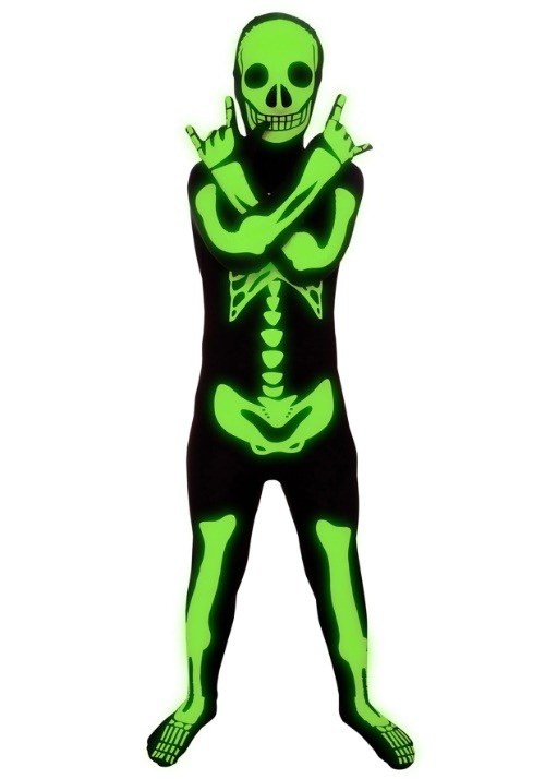 Kids Glow Skeleton Costume