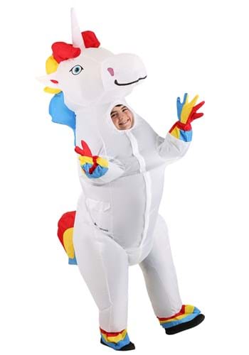 Inflatable Prancing Unicorn Child Costume Main