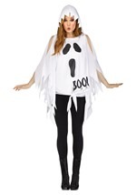 Womens Glitter Ghost Poncho