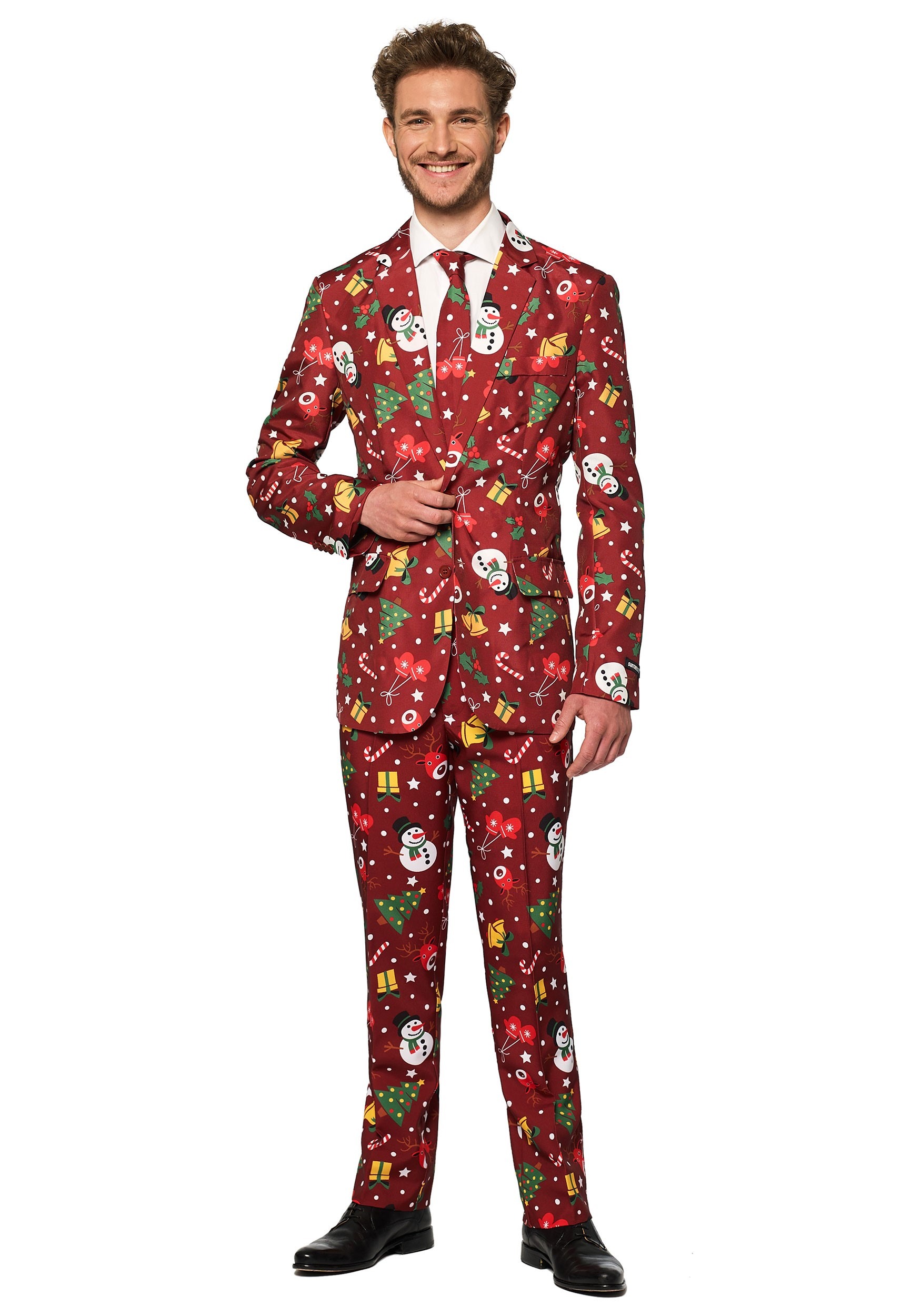 Mens Suitmeister Christmas Red Light Up Suit