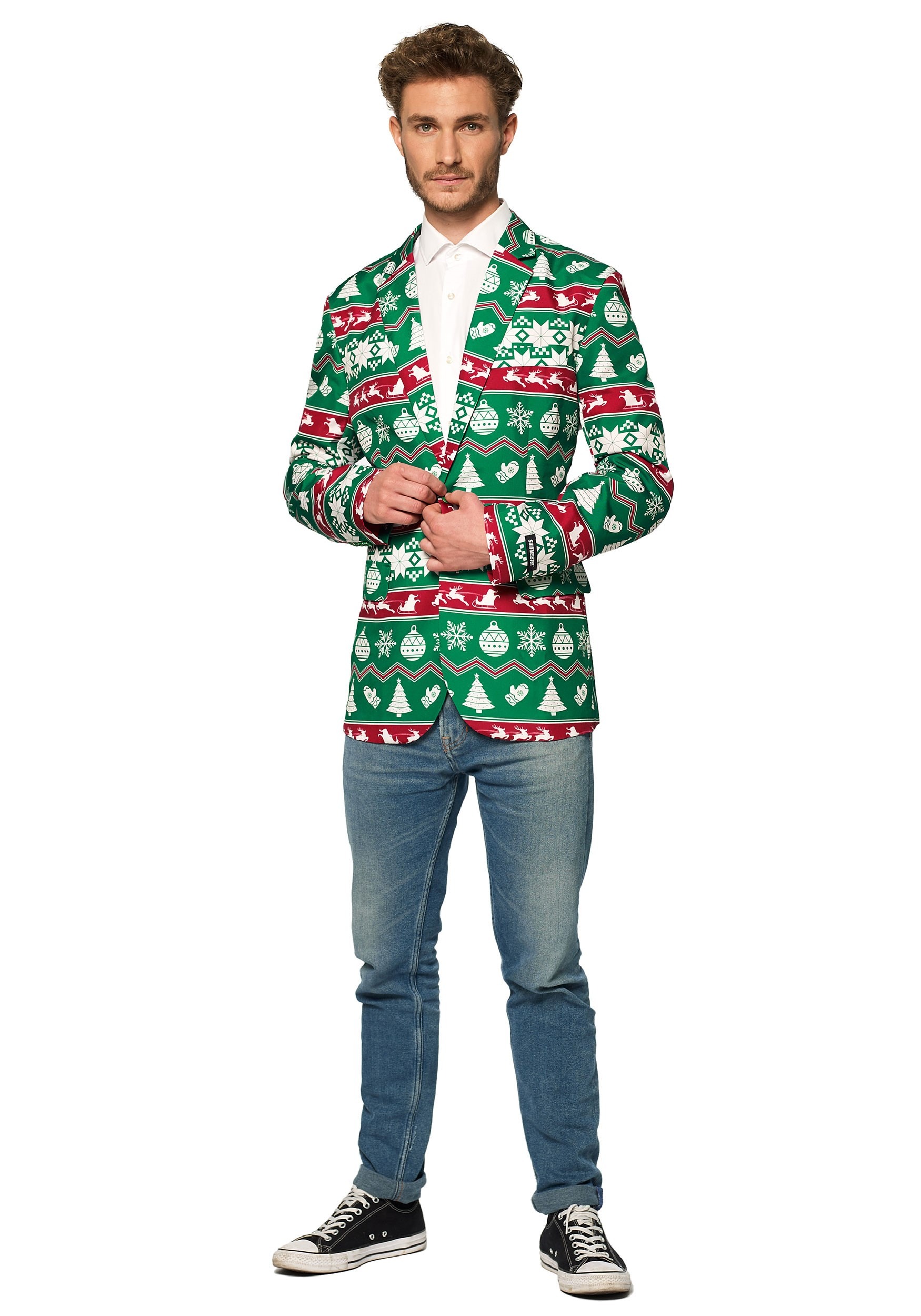 Adult Suitmeister Christmas Green Nordic Blazer