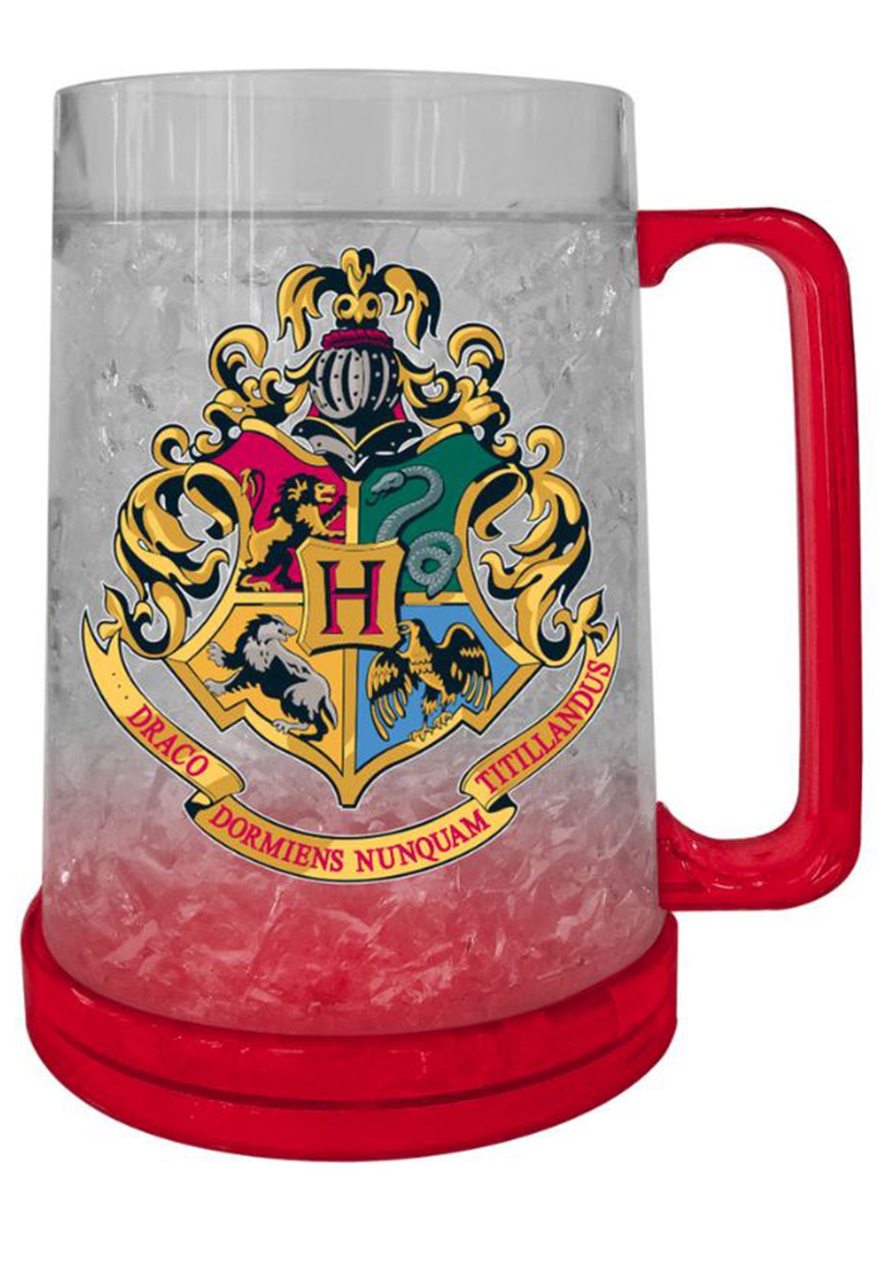 16oz Harry Potter Hogwarts Crest Freeze Gel Plastic Beer Mug