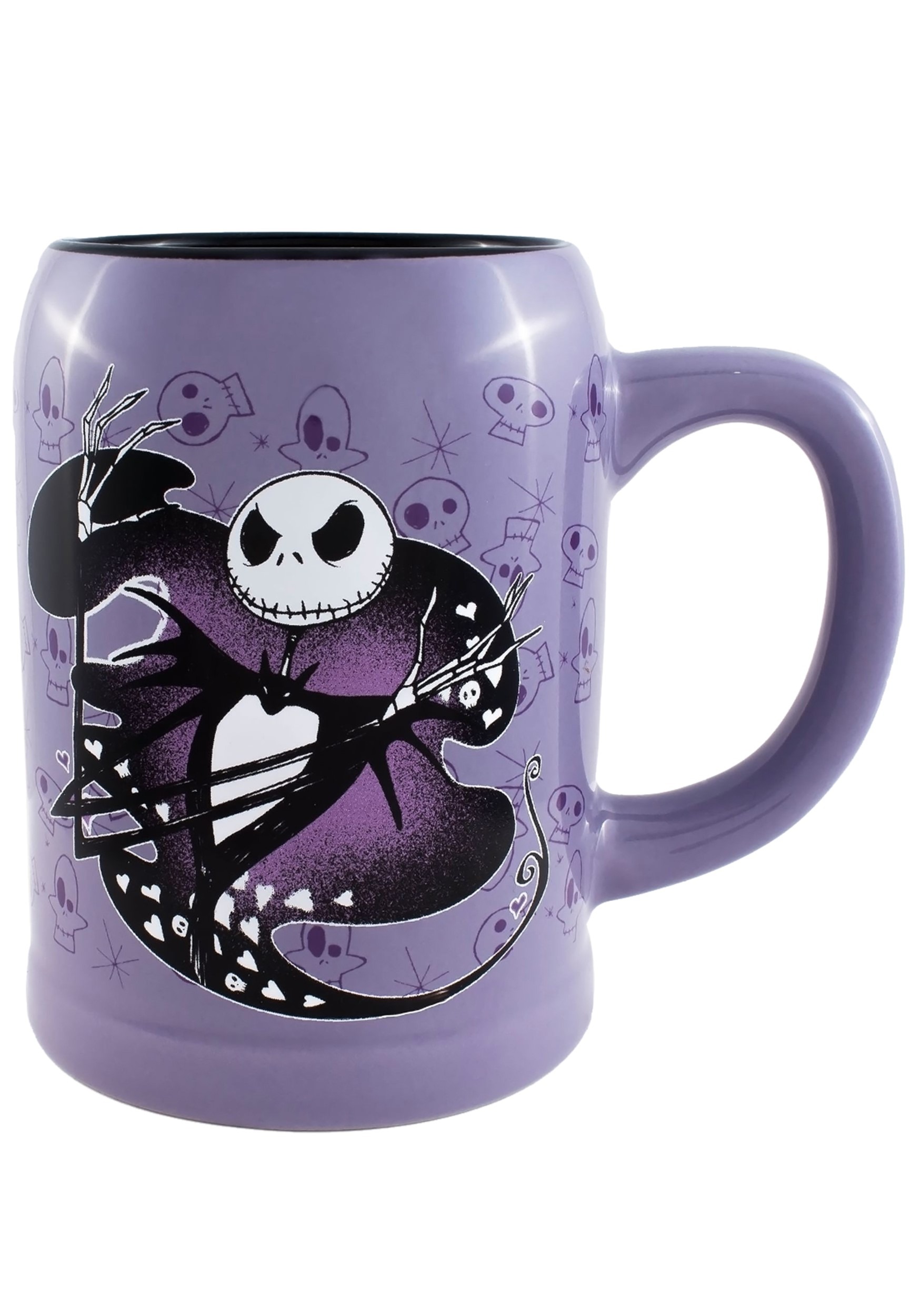 Nightmare Before Christmas Jack Hearts Ceramic Stein Mug 22oz