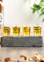 Friends Quotes 4pc Shot Glass Set upd