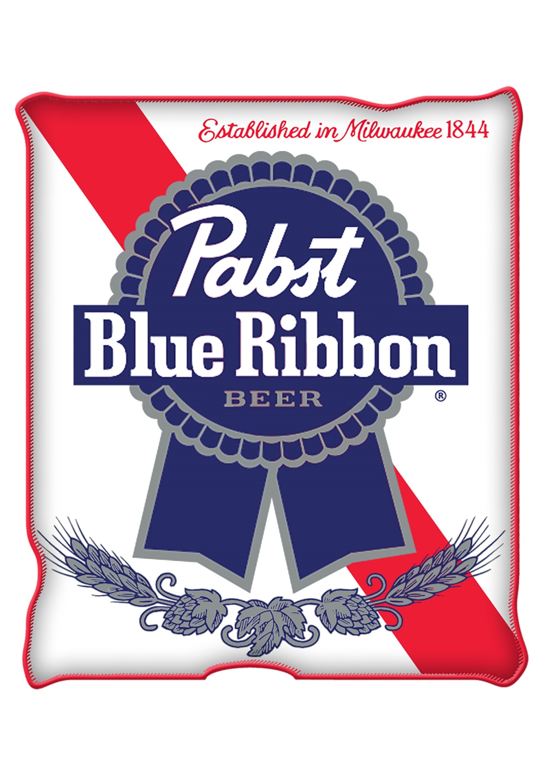 Pabst Blue Ribbon Raschel Throw Blanket 45x60 Pabst Blue Ribbon Raschel Throw Blanket 45x60