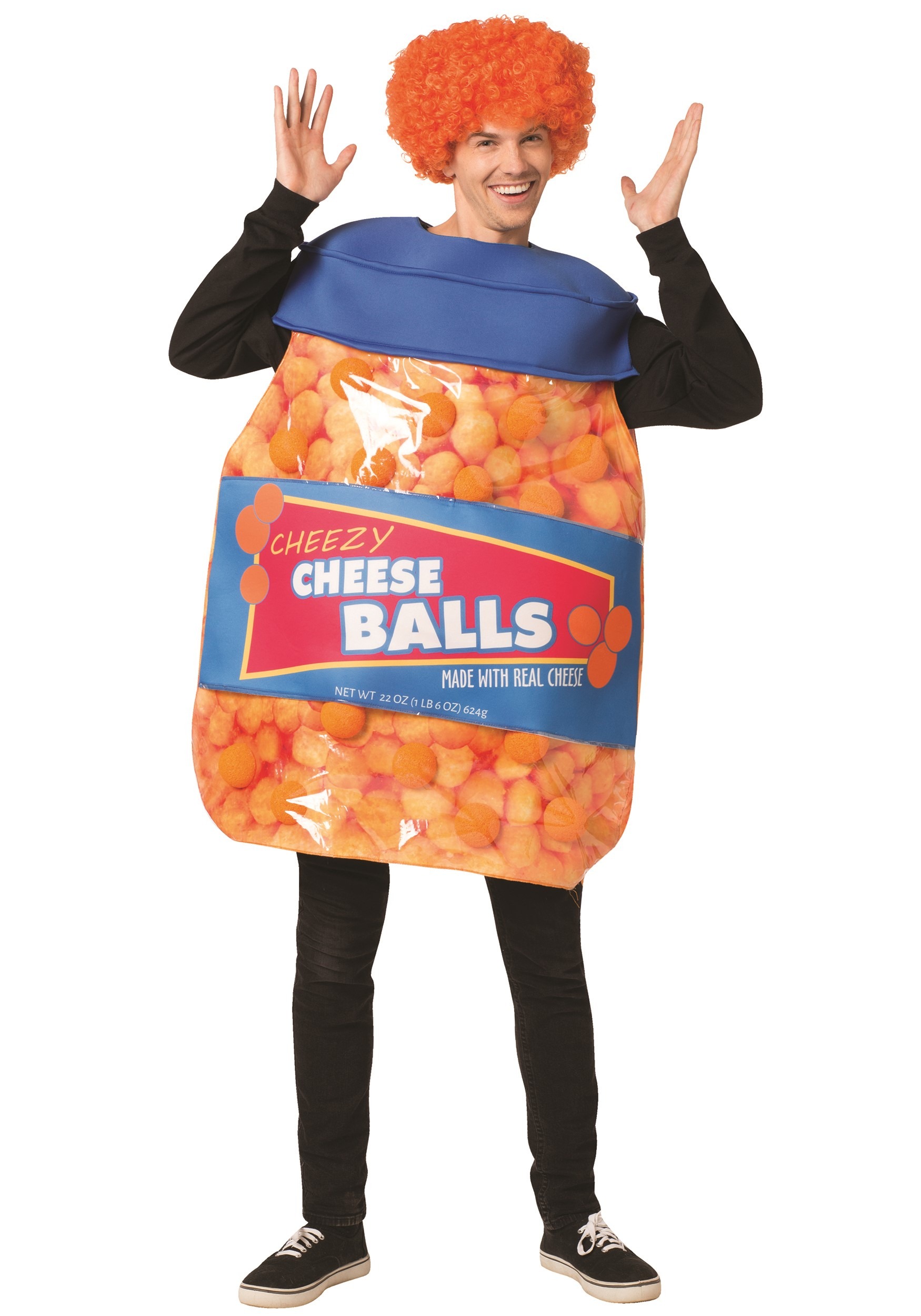 Photos - Fancy Dress Morris Costumes Cheese Balls Adult Costume Blue/Orange MO6206 