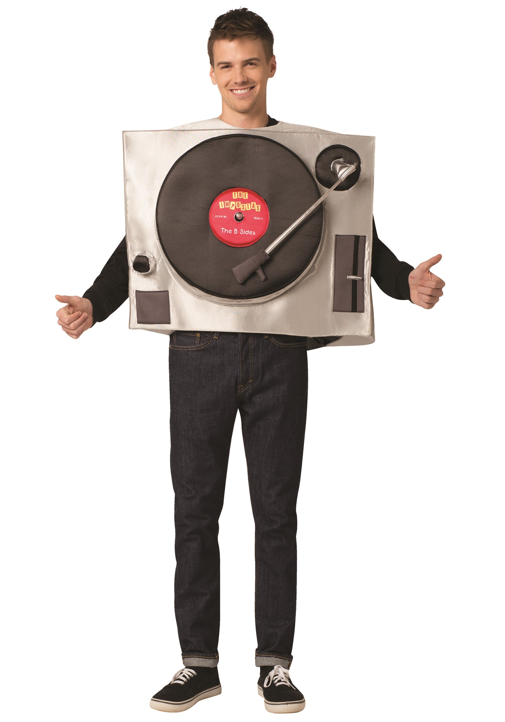 Photos - Fancy Dress Morris Costumes Turntable Adult Costume Black/Gray MO1876