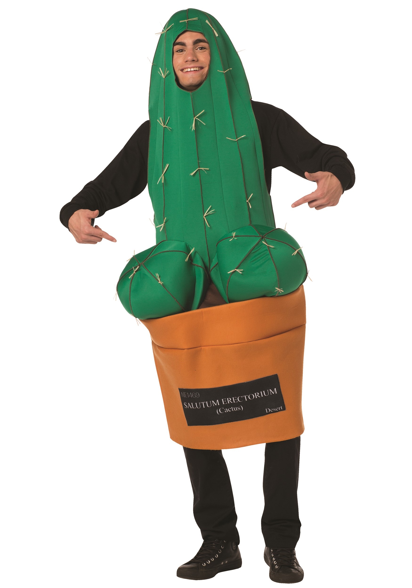 Adult Happy Green Cactus Costume
