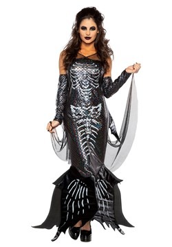 Womens Glamour Skeleton Mermaid Costume