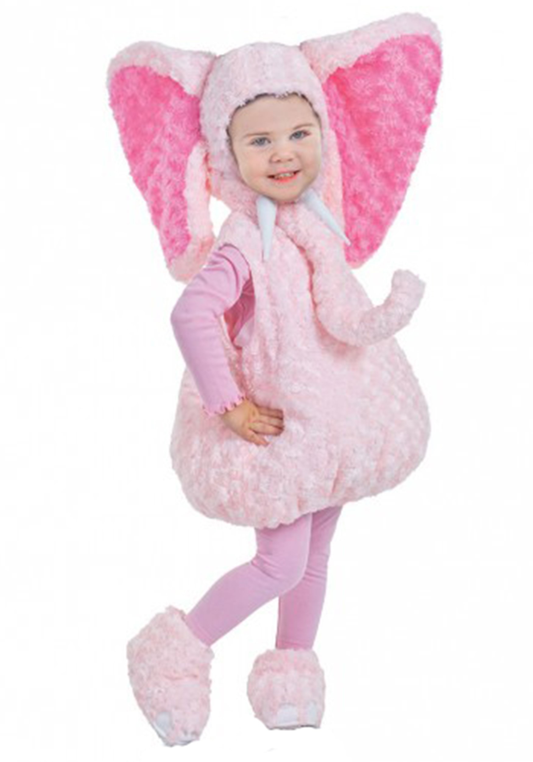 Photos - Fancy Dress Toddler Underwraps Pink Elephant Bubble  Costume Pink UN25817 