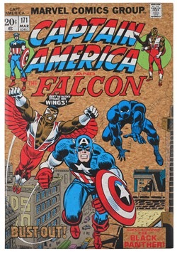 Marvel Captain America 12"x17.5" Corkboard Wall Art w/thumbt