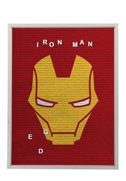 Marvel Iron Man 13"x17.5" Felt Letterboard Wall Art w/ 145 l