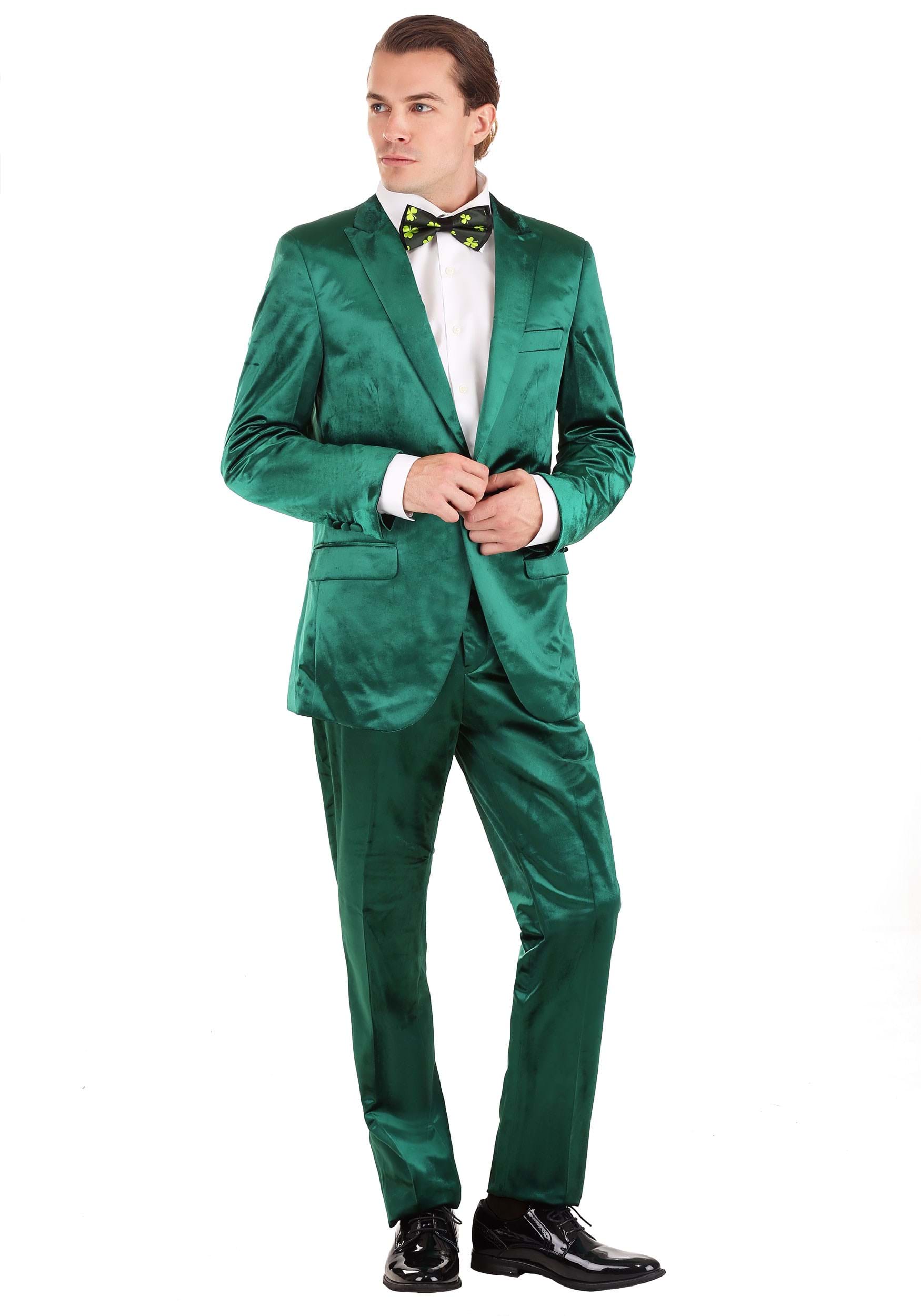 Photos - Fancy Dress FUN Costumes Men's Green Leprechaun Suit Costume - St. Patrick's Day Green