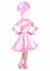 Girls Pink Candy Cane Dress Costume Dress Alt 1
